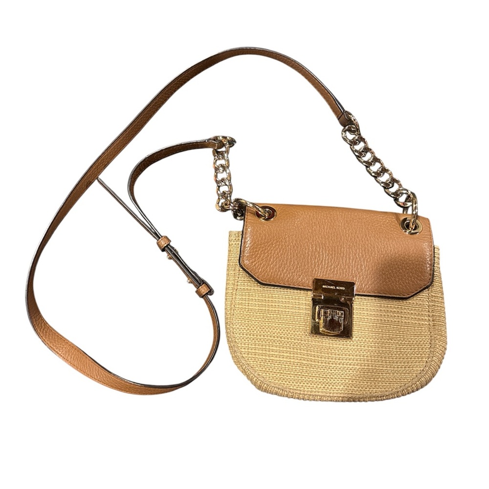 Michael Kors Tan and Cream Crossbody Bag